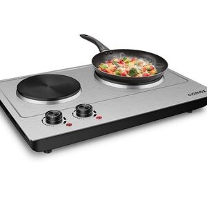 2 Cast-iron burner electric countertop cooker